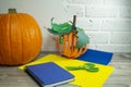 Halloween handicraft concept making decorations