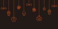 Halloween hanging ornaments background