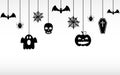 Halloween hanging ornaments isolated