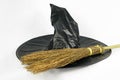 Halloween hat and broomstick