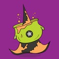 halloween hat cauldron green 01