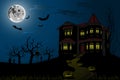 Halloween Haunted House Royalty Free Stock Photo