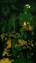 Halloween haunted house banner