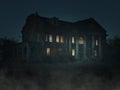 Halloween Haunted House, Mansion, Night