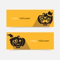 Halloween hipster pumpkin