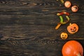Halloween holiday background with pumpkins