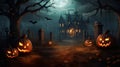 Halloween holiday background with spiders and candy view from above Royalty Free Stock Photo