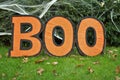 Halloween Holiday Fall Season Orange Boo Sign Background Royalty Free Stock Photo