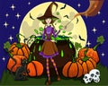 Halloween holiday horror scary celebration autumn dark and party theme Vector illustration