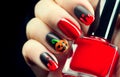 Halloween holiday manicure design ideas