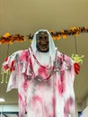 Halloween holiday ornament scary bloody dummy hang on ceiling