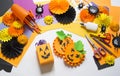 Halloween holiday pumpkin made of paper