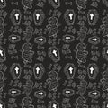Halloween holiday seamless pattern background Royalty Free Stock Photo