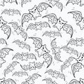 Halloween holiday seamless pattern background Royalty Free Stock Photo