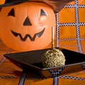 Halloween holiday table square Royalty Free Stock Photo