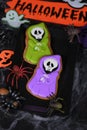 Halloween honey gingerbread cookies
