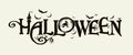 Halloween horizontal banner with festive logo. HAPPY HALLOWEEN, Trick or Treat