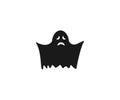 Halloween, horror, ghost icon. Vector illustration, flat design Royalty Free Stock Photo