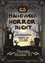 Halloween horror night presentation poster