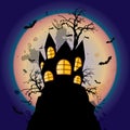 Halloween house background Royalty Free Stock Photo
