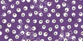 Halloween human eyeballs hand drawn cartoon style seamless pattern for fabric, wrapping paper, wallpaper etc