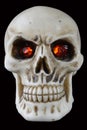 Halloween Skull With Red Glowing Eyes. Clipping Path