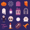 Halloween Icon Set in Flat Design Royalty Free Stock Photo