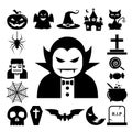 Halloween icon set. Royalty Free Stock Photo