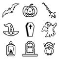 Halloween icon vector design template basic RGB Royalty Free Stock Photo