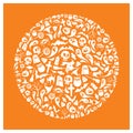 Halloween icons - Circle Royalty Free Stock Photo