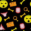 The halloween icons seamless