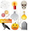 Halloween icons set Royalty Free Stock Photo