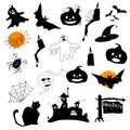 Halloween icons set Royalty Free Stock Photo