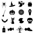 Halloween icons set