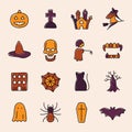 Halloween icons Royalty Free Stock Photo
