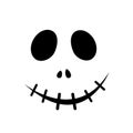 Halloween icons thin monochrome icon set, black and white kit. Creepy and funny jack face, bat, lettering