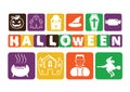 Halloween icons. Vector illustration decorative design Royalty Free Stock Photo