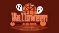 Halloween Illustration Ghost Text Effect Font Type Vector Background