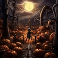 Halloween illustration of Jack Skellington