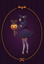 Halloween illustration.Witch