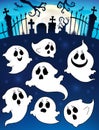 Halloween image with ghosts theme 5 Royalty Free Stock Photo