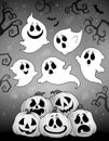 Halloween image with ghosts theme 6 Royalty Free Stock Photo