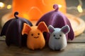 Halloween - inspired felted crafts