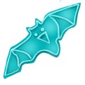 Halloween item. Illustration of blue bat