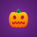 Halloween Jack O Lantern Pumpkin Expression Grimacing Emoticon Royalty Free Stock Photo