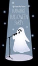 Halloween karaoke party ghost