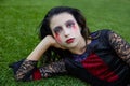 Halloween kid girl custome bloody makeup