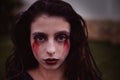 Halloween kid girl custome bloody makeup