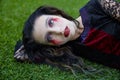 Halloween kid girl custome bloody makeup