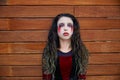 Halloween kid girl custome bloody makeup